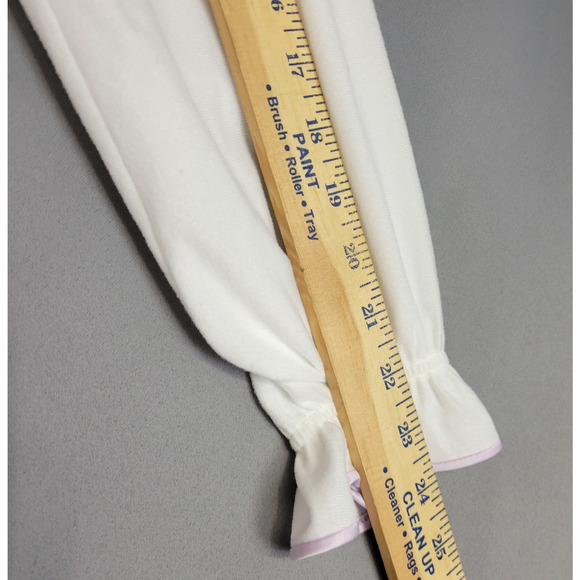 Vintage Miss Elaine Victorian Nightgown Womens S White Fleece Quilt Embroidered - Picture 7 of 12